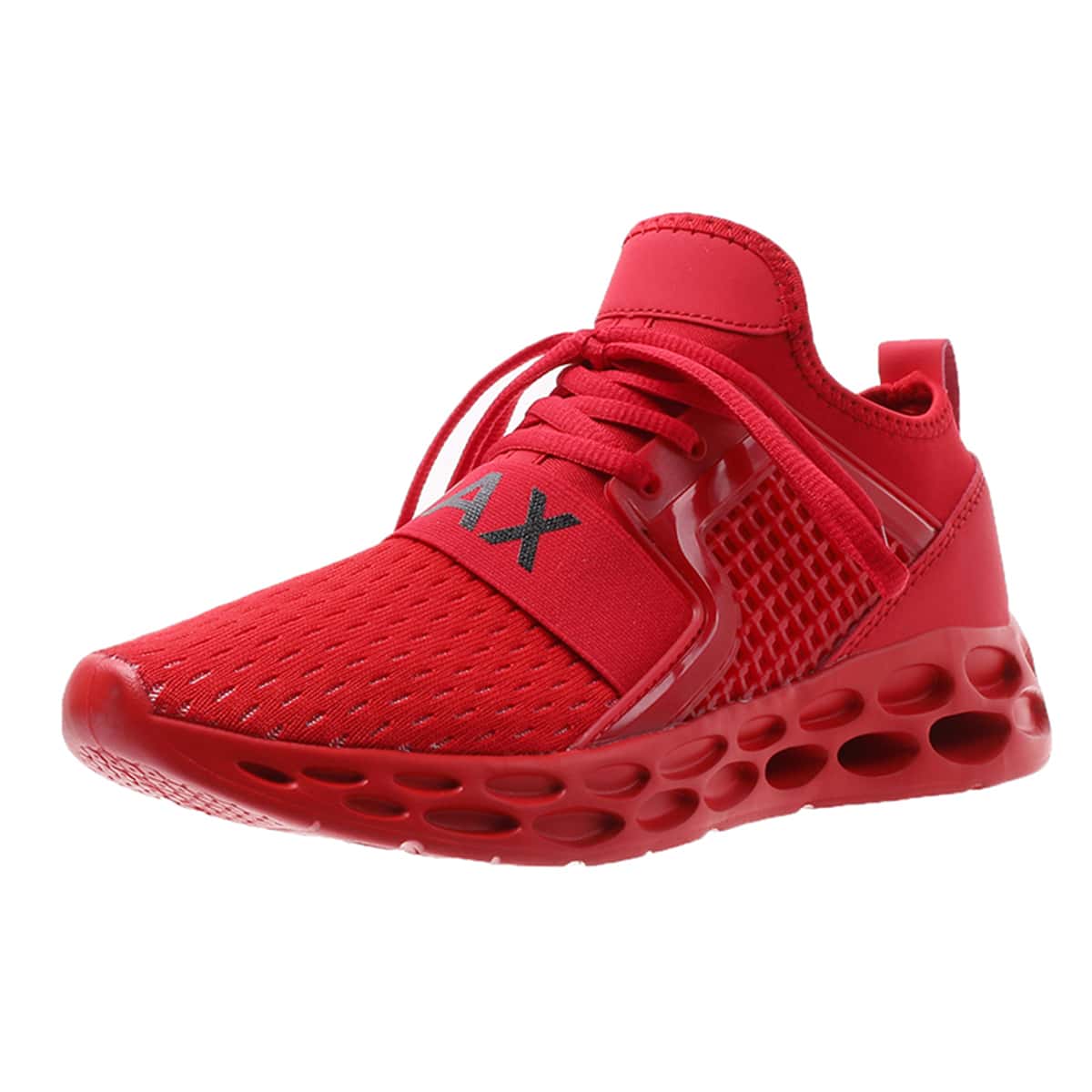 

Guys Letter Graphic Lace-up Front Running Shoes, Red