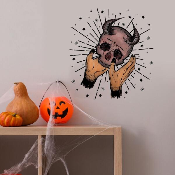 

Halloween Skull Wall Sticker, Multicolor