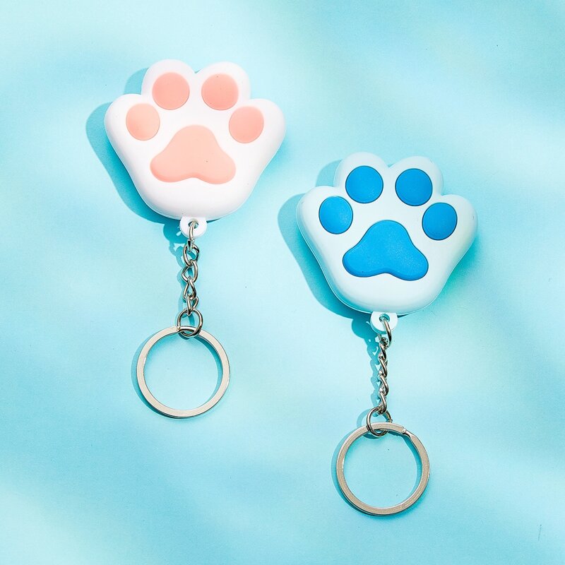 

2pcs Paw Charm Keychain, Multicolor