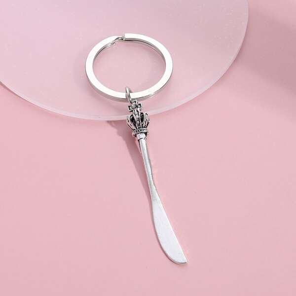 

Table Knife Keychain, Silver
