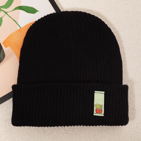

Label Detail Beanie, Black