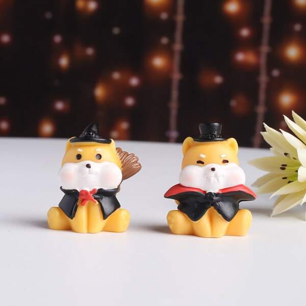 

2pcs Halloween Dog Shaped Art Decoration, Multicolor