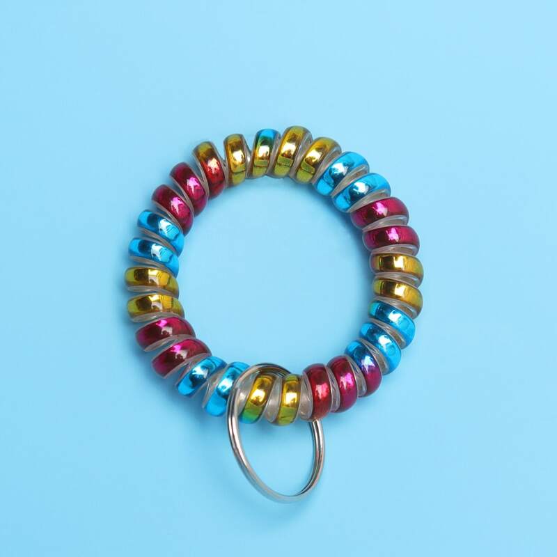 

Spring Wristband Decor Keychain, Multicolor