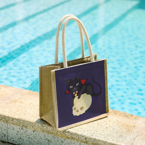 

Halloween Cartoon Graphic Square Bag, Multicolor