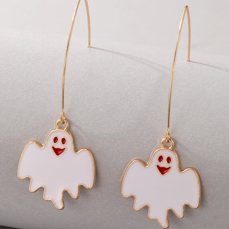 

Ghost Drop Earrings, White