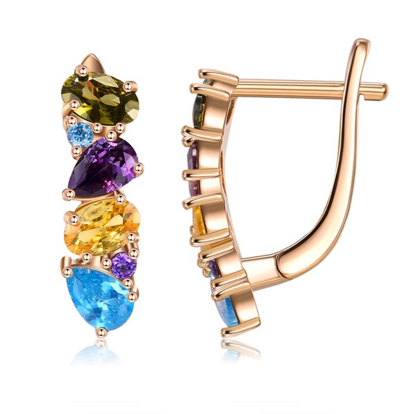 

14K Gold Plated Zircon Decor Earrings