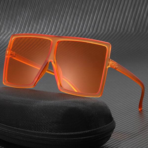 

Men Flat Top Sunglasses, Orange