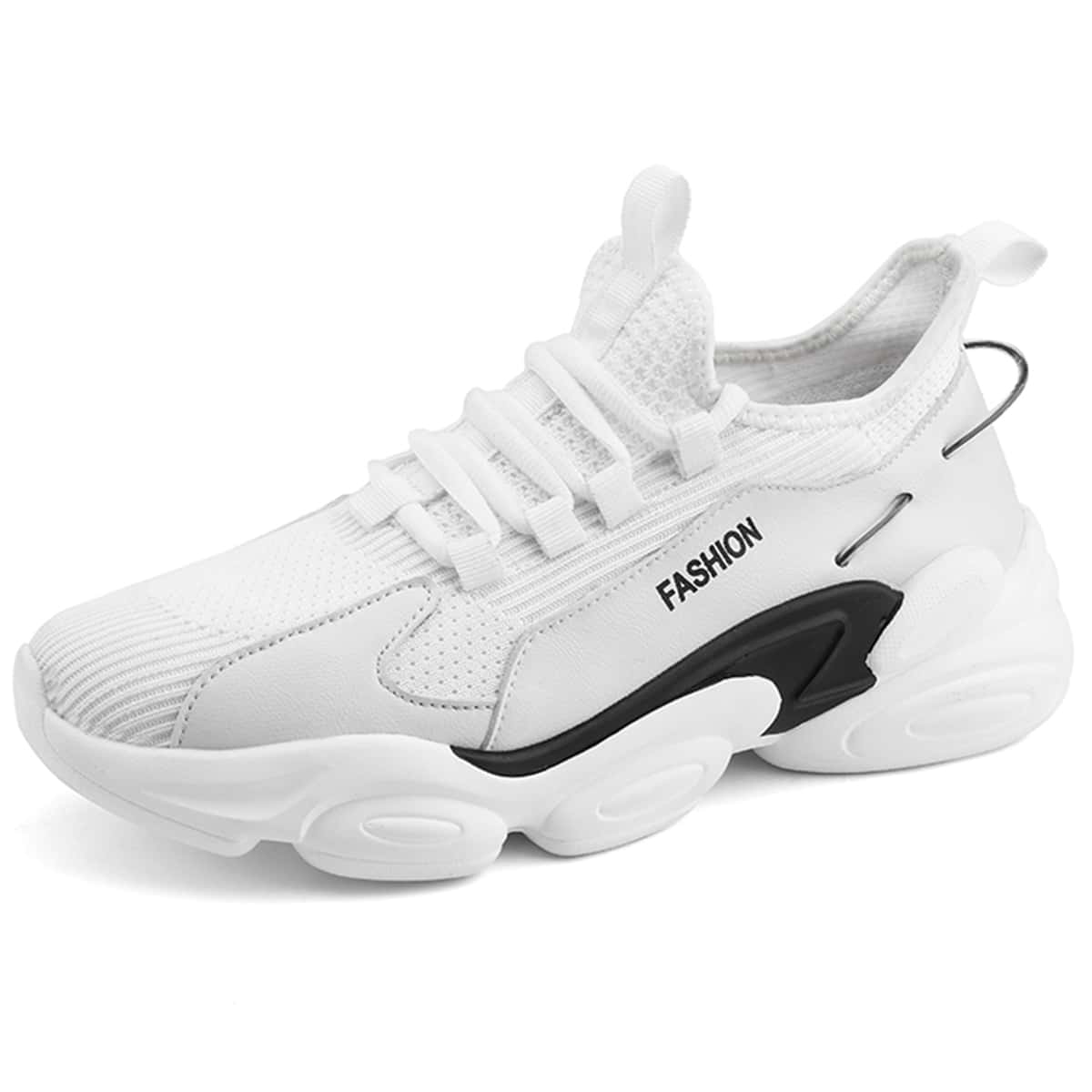 

Guys Letter Graphic Lace Up Front Chunky Sneakers, White
