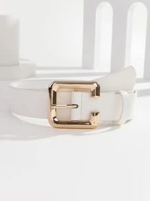 Thắt lưng khóa kim loại với dụng cụ đục lỗ - trắng - Xem 1