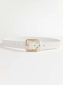 Thắt lưng khóa kim loại với dụng cụ đục lỗ - trắng - Xem 2