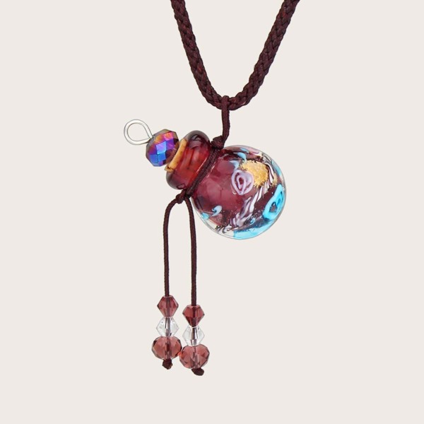

Glass Bottle Decor Necklace, Multicolor