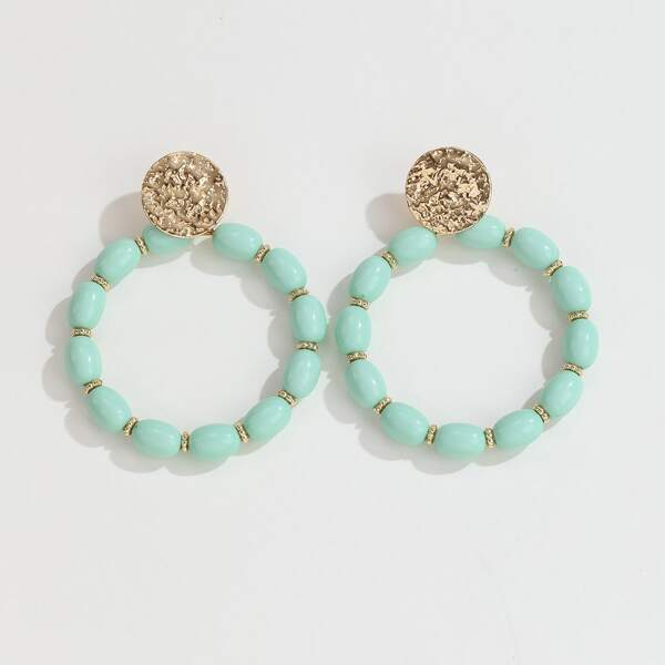 

Round Drop Earrings, Multicolor