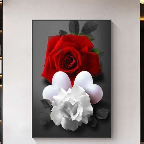 

Rose Print Diamond Painting Without Frame, Multicolor