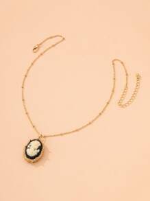 Figure Graphic Charm Necklace - Multicolor - View 3