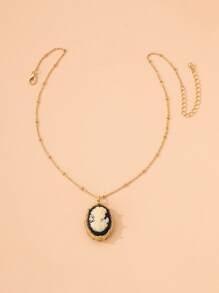 Figure Graphic Charm Necklace - Multicolor - View 4