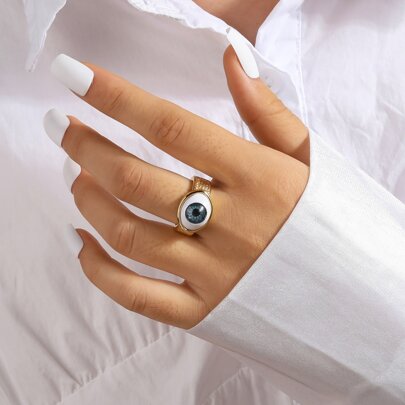 Eye Decor Cuff Ring