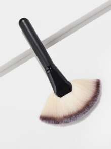 1支扇形轮廓刷 专业面部高光化妆刷 柔软化妆工具，粉底刷，遮瑕刷，腮红刷，修容刷，腮红刷，古铜粉刷，散粉刷，粉底刷，腮红刷 - 黑色 - 查看 2