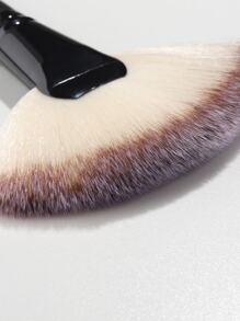 1支扇形轮廓刷 专业面部高光化妆刷 柔软化妆工具，粉底刷，遮瑕刷，腮红刷，修容刷，腮红刷，古铜粉刷，散粉刷，粉底刷，腮红刷 - 黑色 - 查看 3