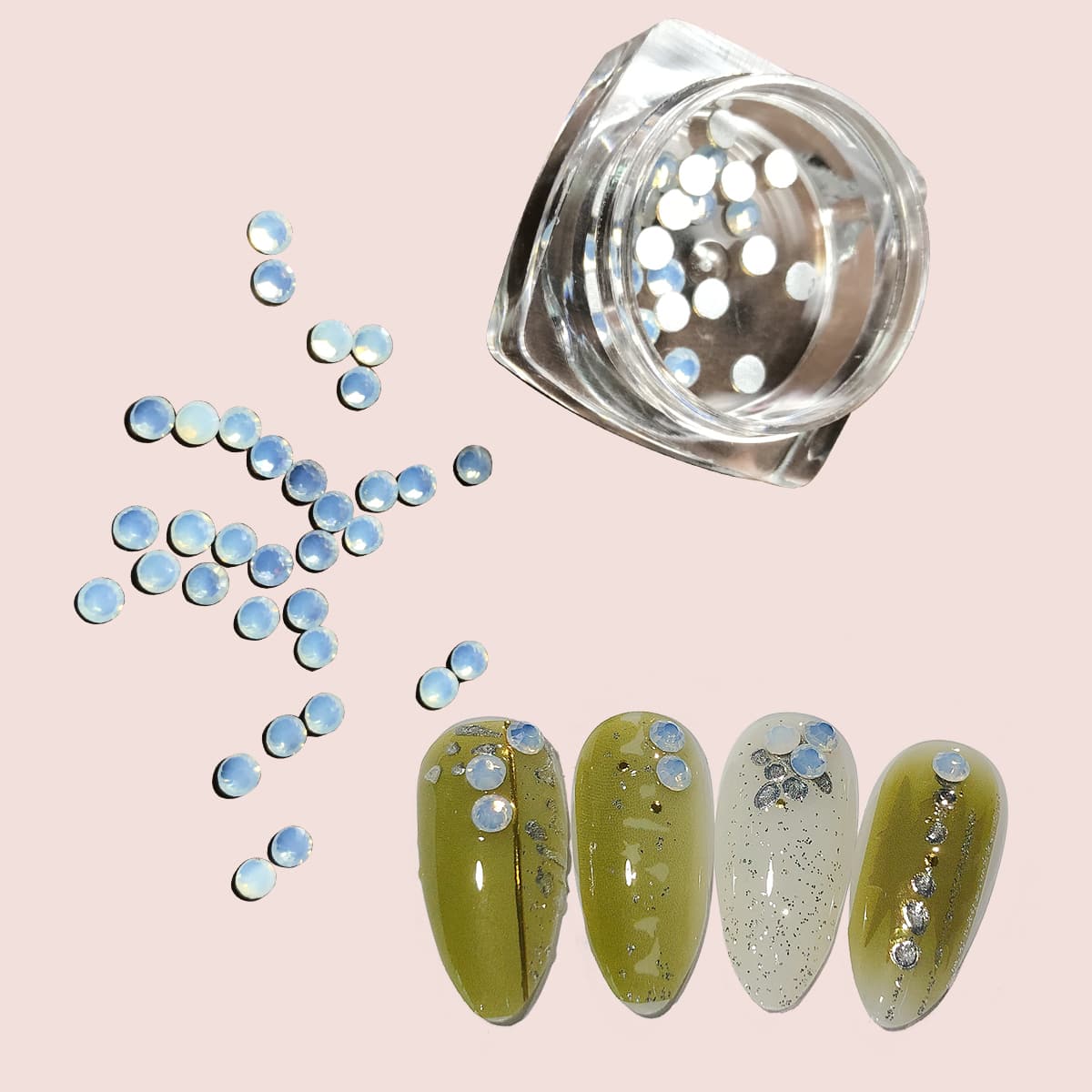 

1box Rhinestone Nail Art Decoration, Multicolor