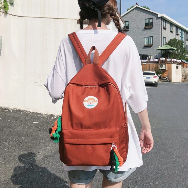 

Figure Graphic Large Capacity Backpack, Red