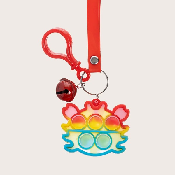 

Kids Crab Design Push Bubble Bag Charm, Multicolor
