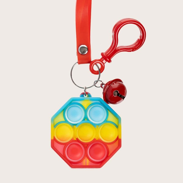 

Kids Colorblock Bubble Bag Charm, Red