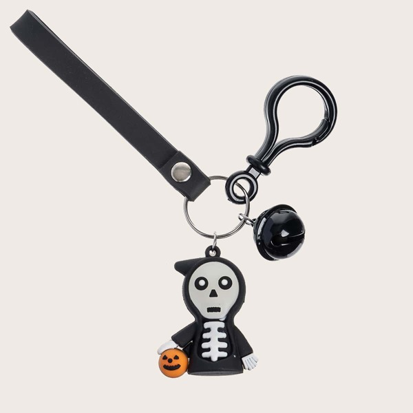 

Kids Halloween Design Bag Charm, Black
