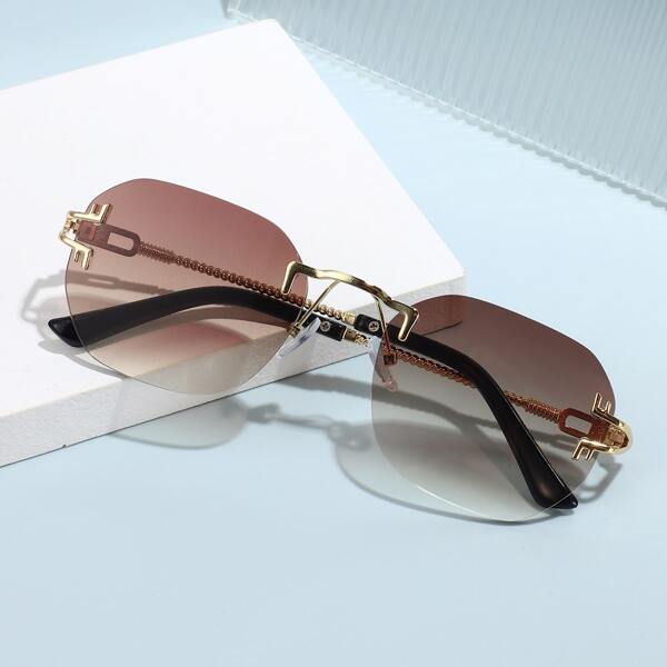 

Tinted Lens Rimless Sunglasses