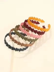 6入組花朵裝飾髮箍 - 彩色 - 查看 1