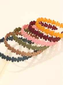 6入組花朵裝飾髮箍 - 彩色 - 查看 3