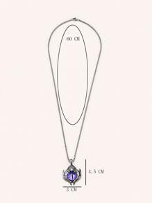 Men Eye Charm Necklace - Multicolor - View 3