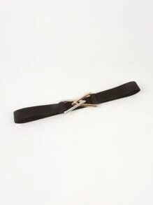 Triangle Buckle Corset Belt - Black - View 3
