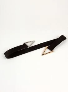 Triangle Buckle Corset Belt - Black - View 4