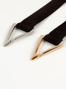 Triangle Buckle Corset Belt - Black - View 6