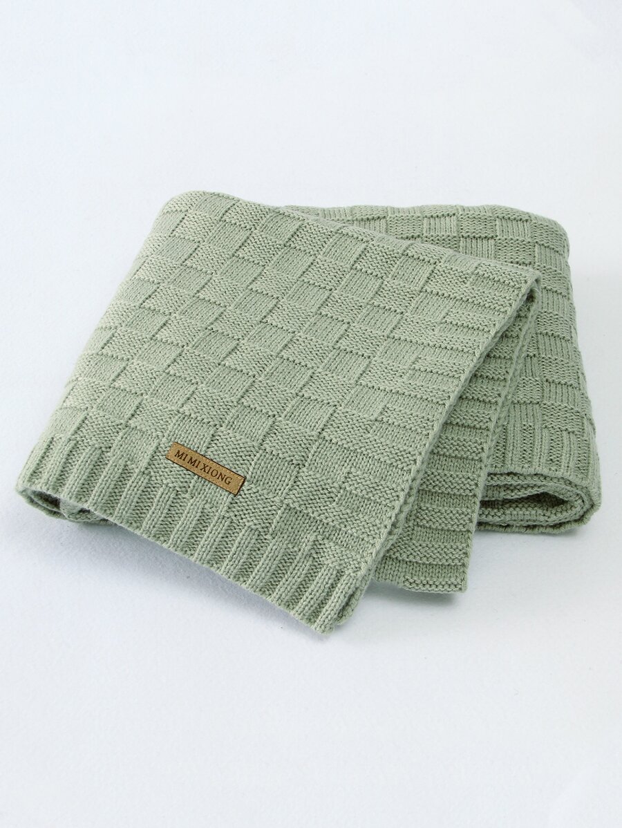 嬰兒針織毯子 - 綠色 - 查看 1
