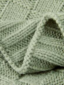 嬰兒針織毯子 - 綠色 - 查看 3