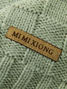 嬰兒針織毯子 - 綠色 - 查看 4