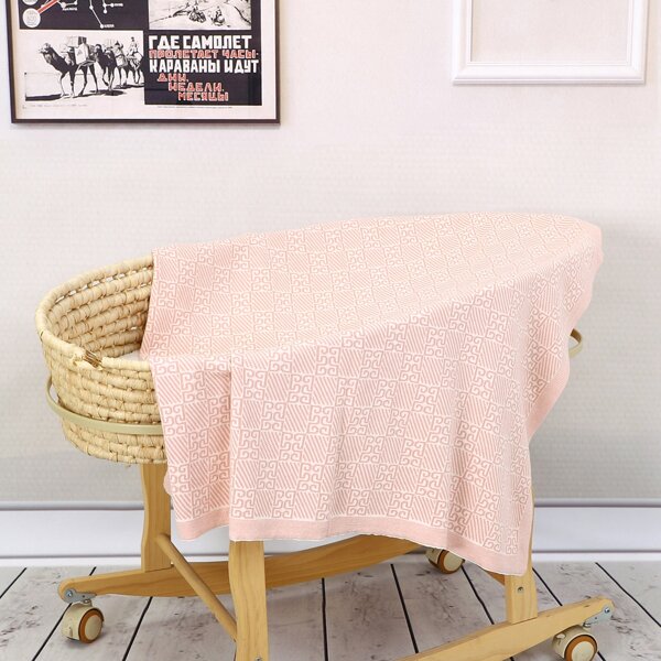 

Baby Geometric Print Blanket, Pink