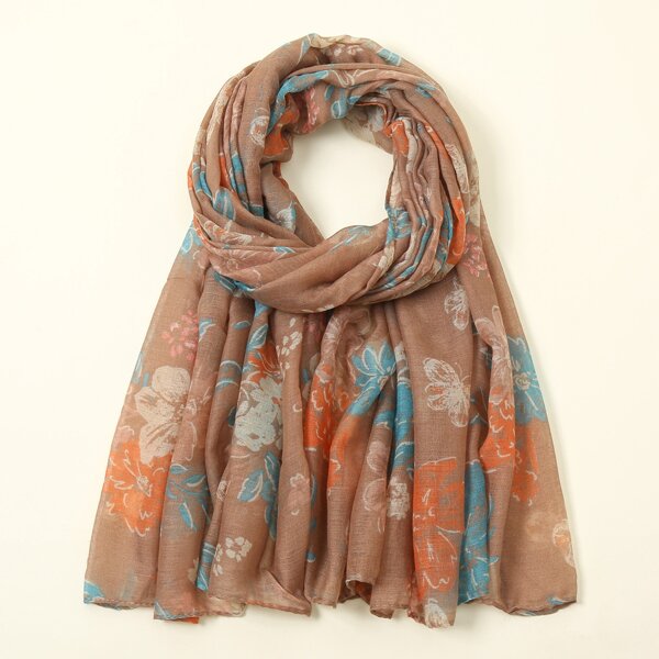 

Floral Print Scarf, Multicolor