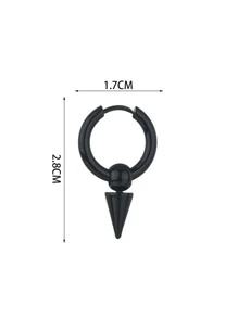 Bông tai trang trí hình nón nam - màu đen - Xem 2