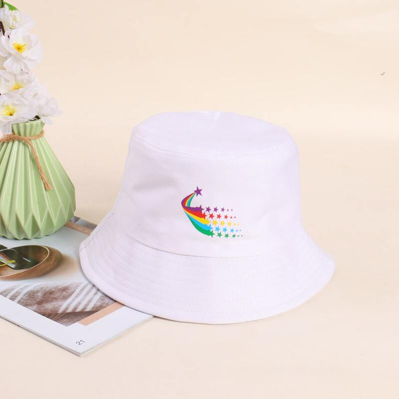 

Star Graphic Bucket Hat, White