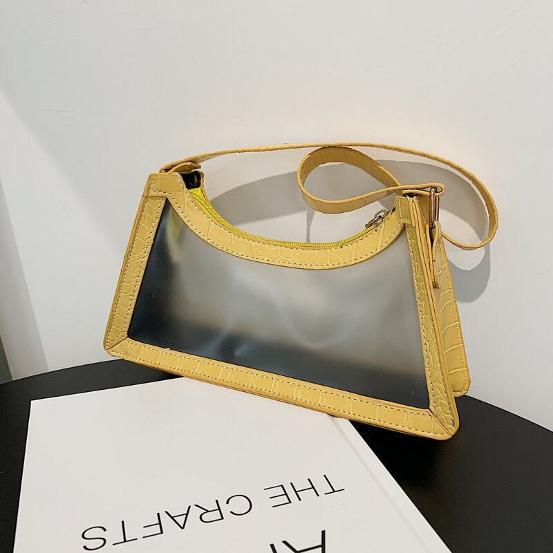 

Croc Embossed Shoulder Bag, Yellow