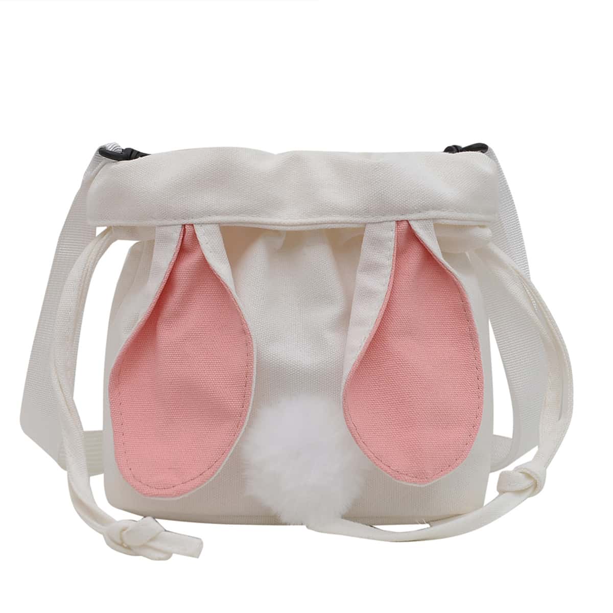 

Ear Decor Crossbody Bag, White