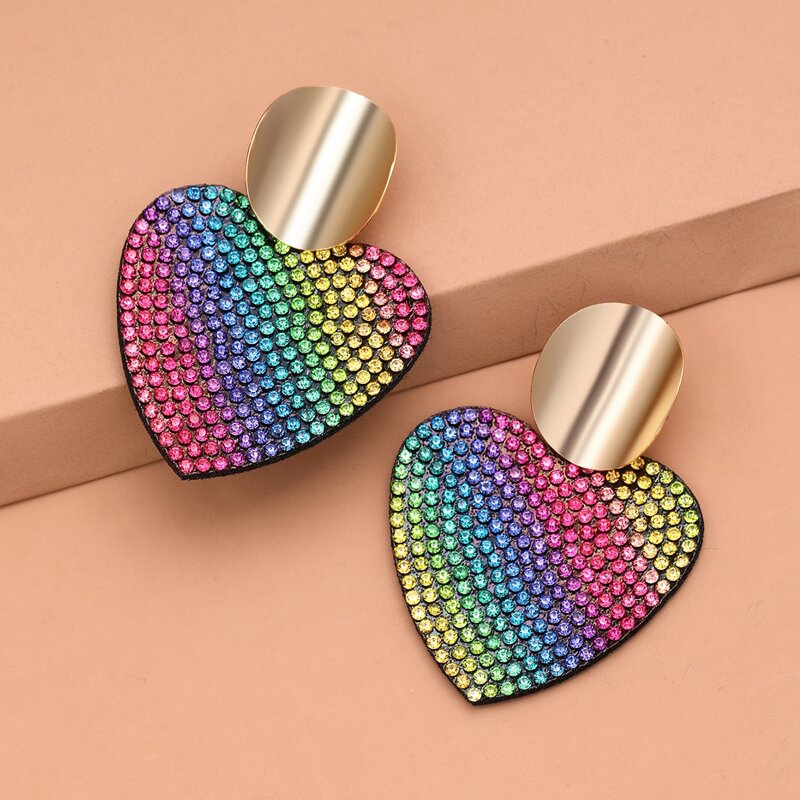 

Heart Decor Earrings, Multicolor