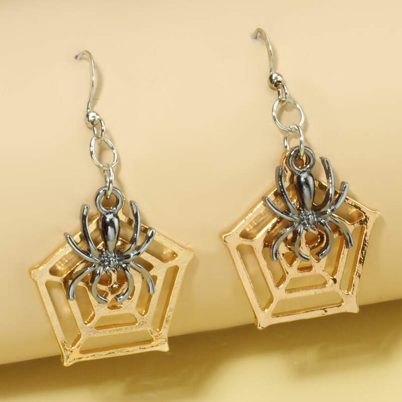 

Spider Drop Earrings, Multicolor