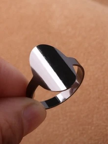 Hombres Anillo de acero inoxidable - Negro - Ver 2