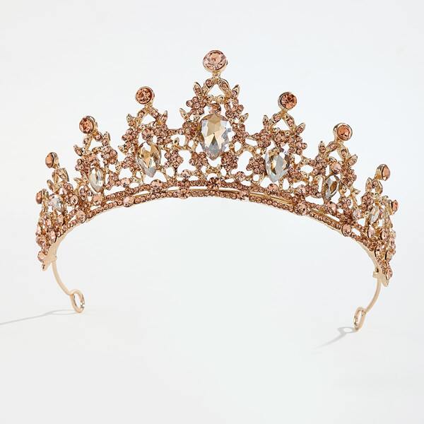 

Rhinestone Crown Design Headband, Champagne