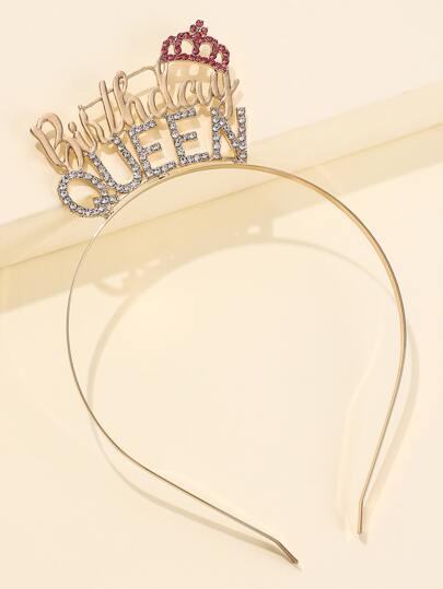 Birthday Letter Decor Headband Elegant Tiaras,Hairband,Hair Hoop,Hair Accessories Headbands Head Accessories