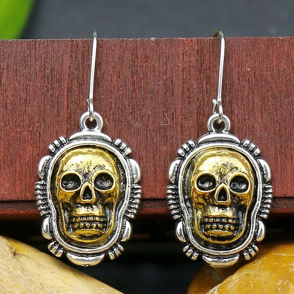 

Skull Decor Drop Earrings, Multicolor
