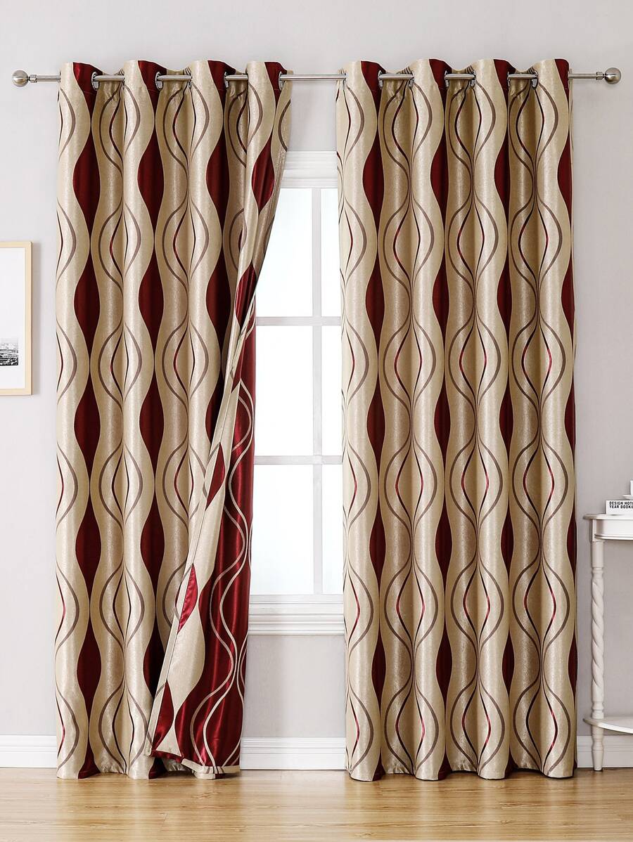 Cama individual Cortina opaca jacquard panel - Multicolor - Ver 1